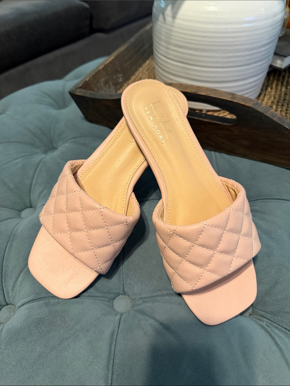 Quilted Slide Sandals - Pink